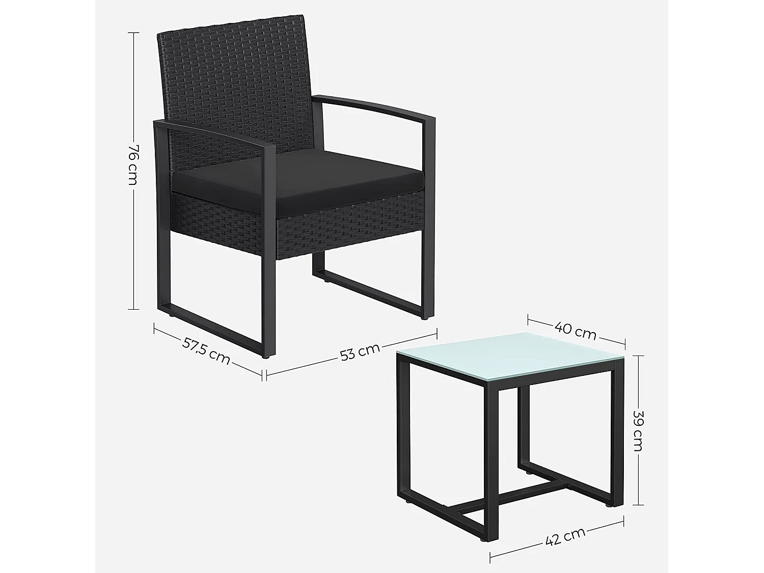 Gartenmöbel-Set Lounge-Set 3-teilig Ulsan