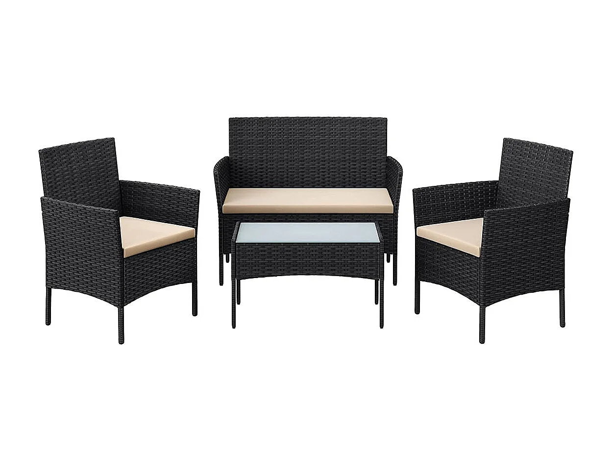 Gartenmöbel-Set Sitzgruppe 4-teilig Baku