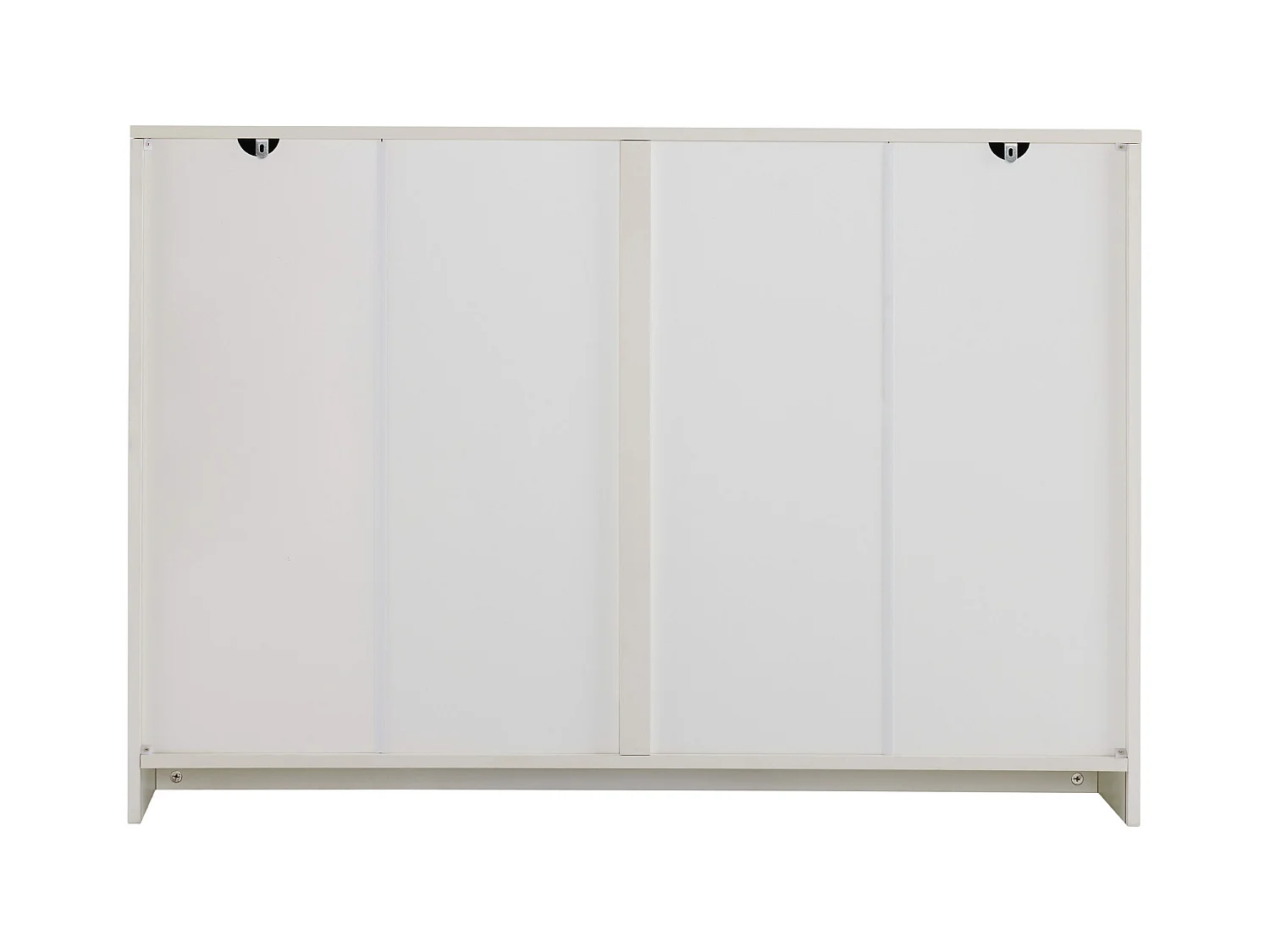 Commode blanche avec 6 tiroirs, poignées dorées , arches courbes