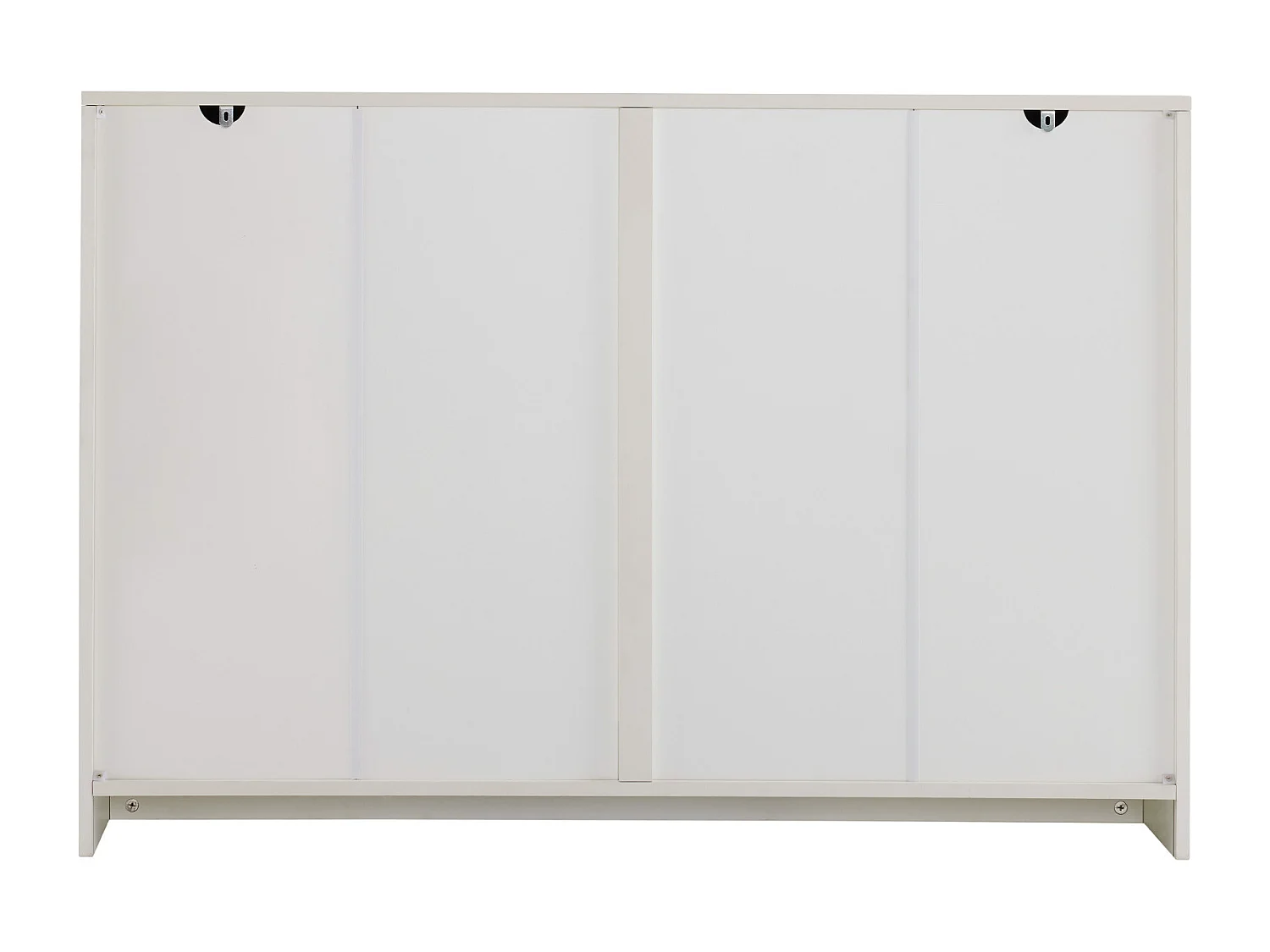 Commode blanche avec 6 tiroirs, poignées dorées , arches courbes