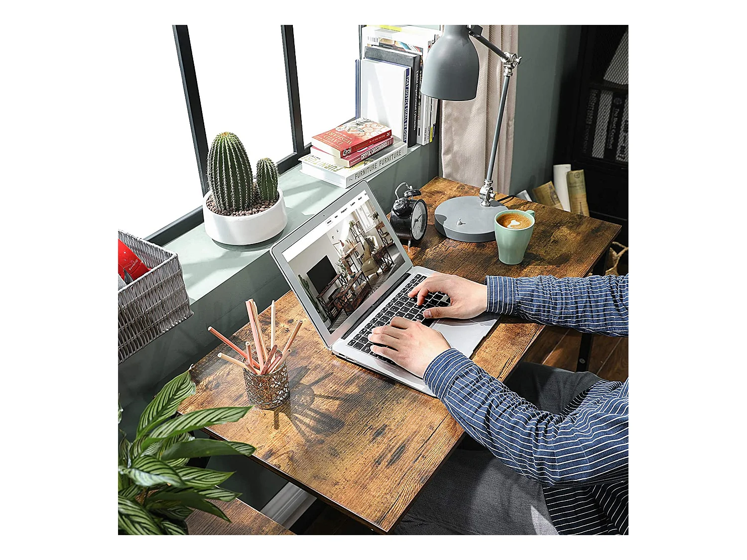 Schreibtisch Computertisch schmal Durango