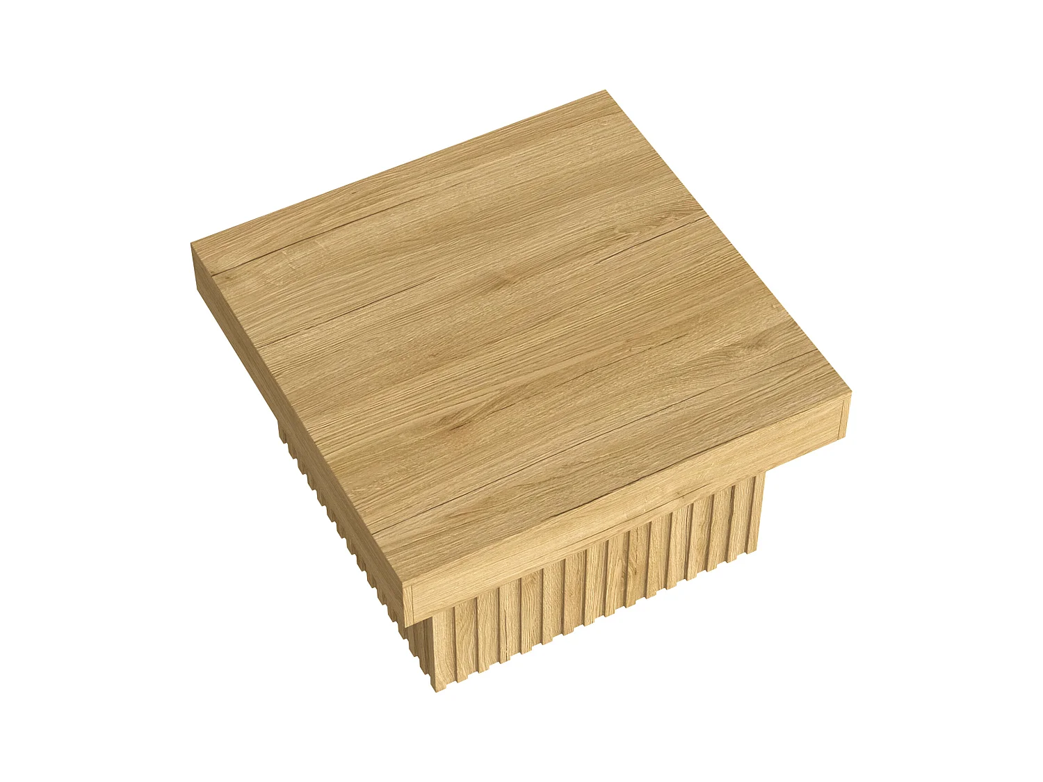 Natuurlijke salontafel, spaanplaat en MDF, 79x79x46cm