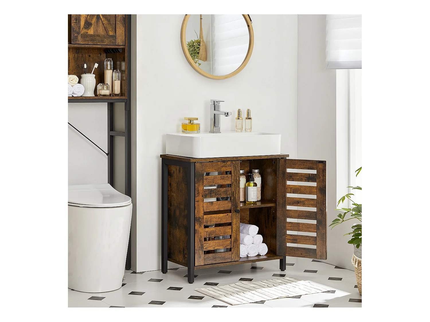 Waschbeckenunterschrank Stahlgestell