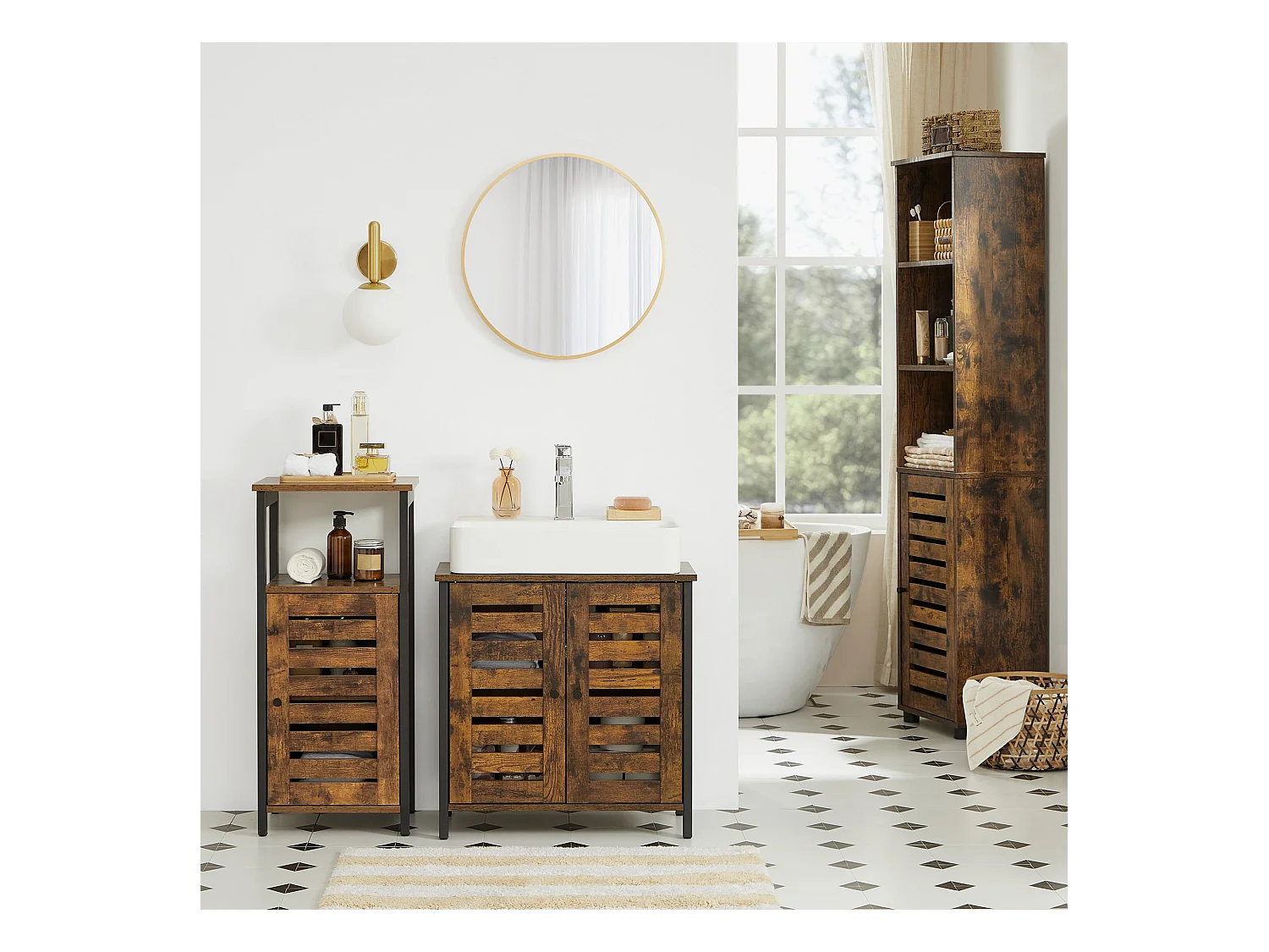 Waschbeckenunterschrank Stahlgestell