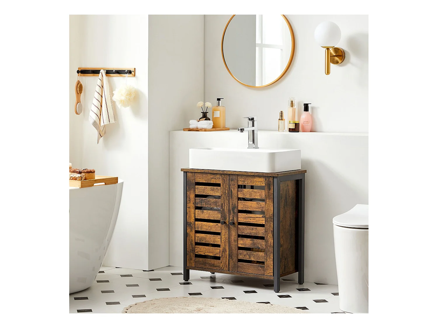 Waschbeckenunterschrank Stahlgestell