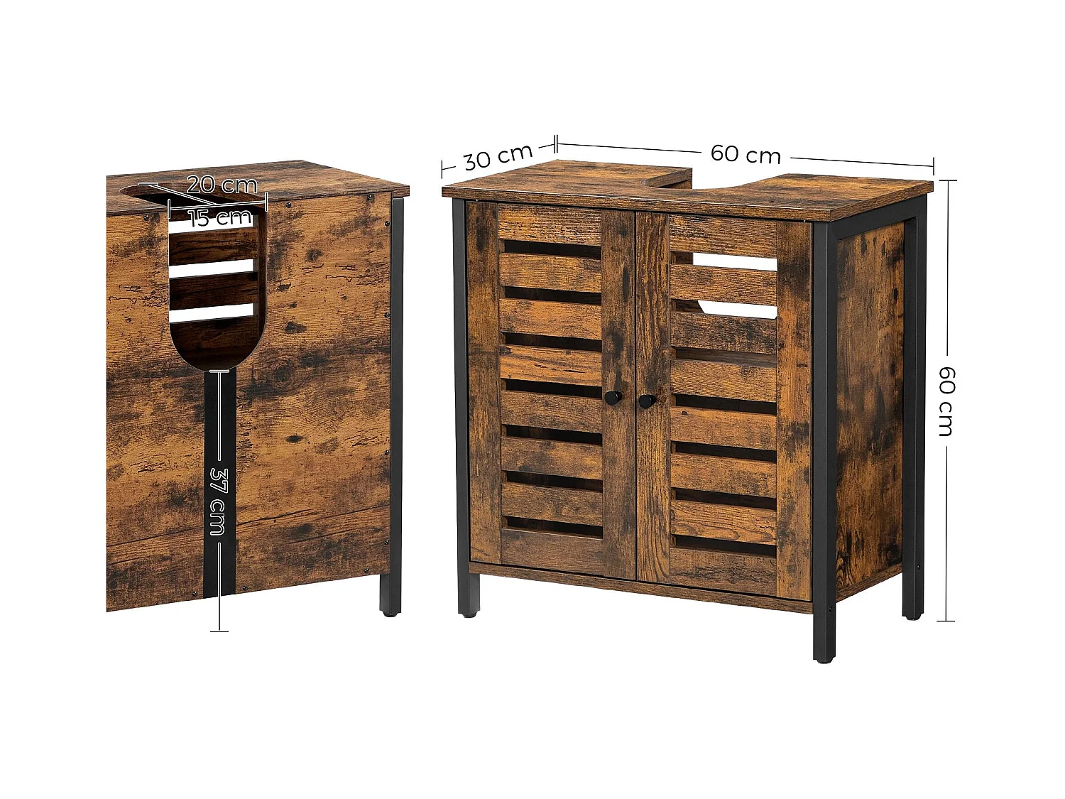 Waschbeckenunterschrank Stahlgestell