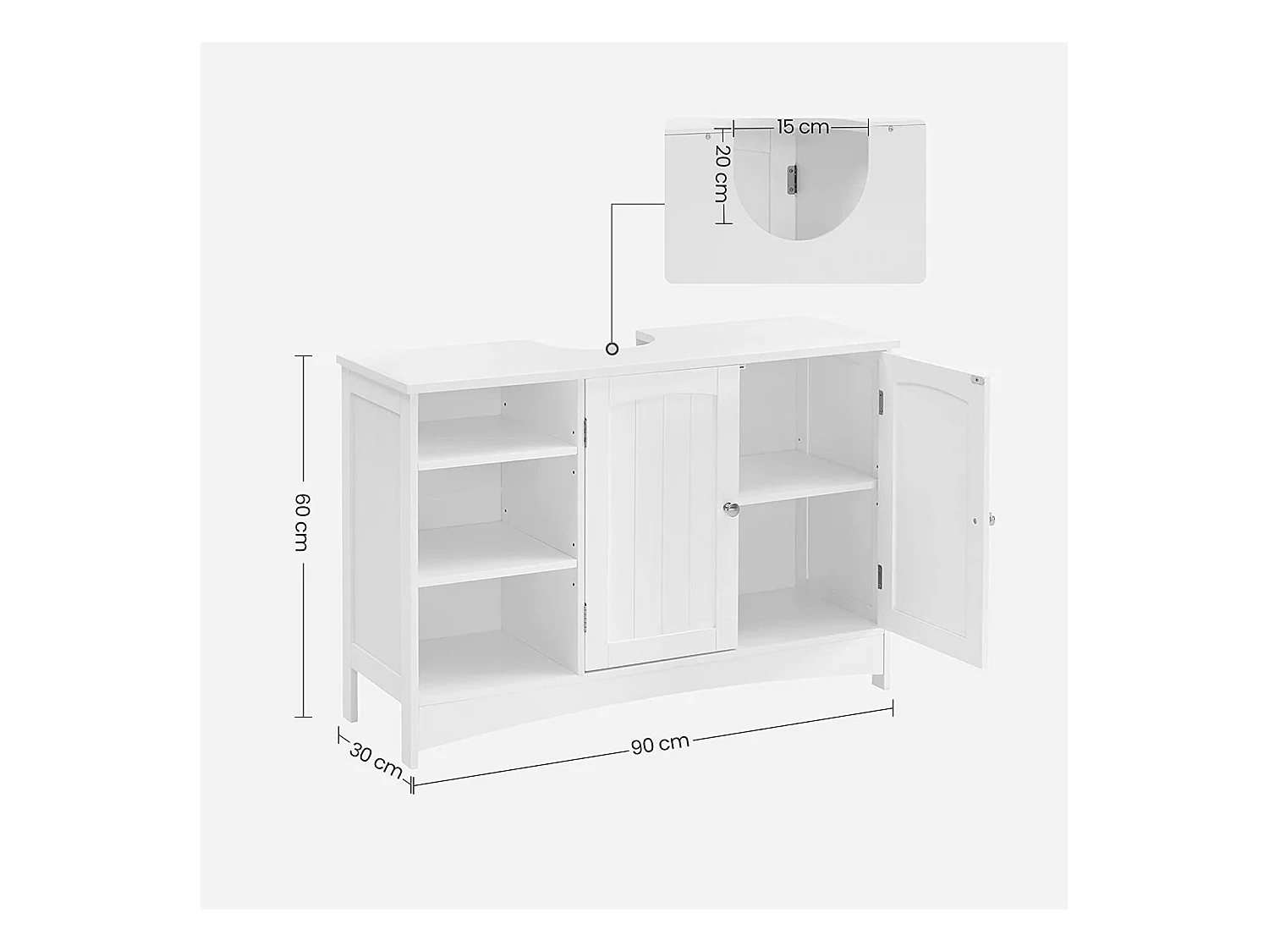 Waschbeckenunterschrank Likasi