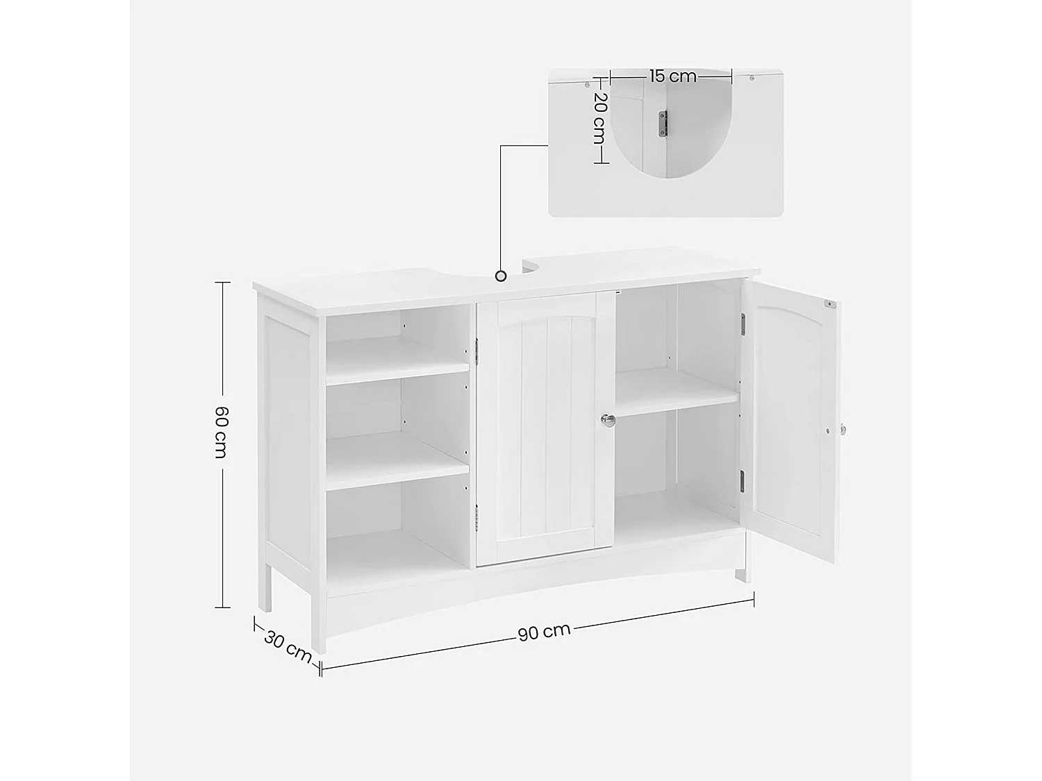 Waschbeckenunterschrank Likasi