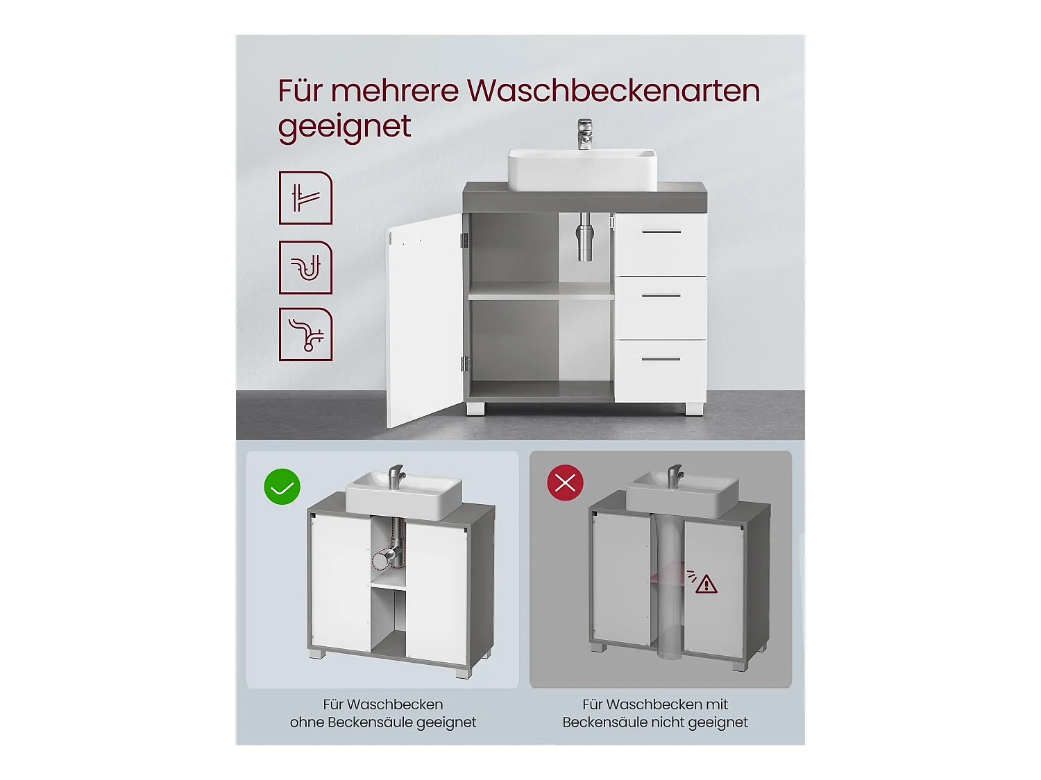 Waschbeckenunterschrank Praia