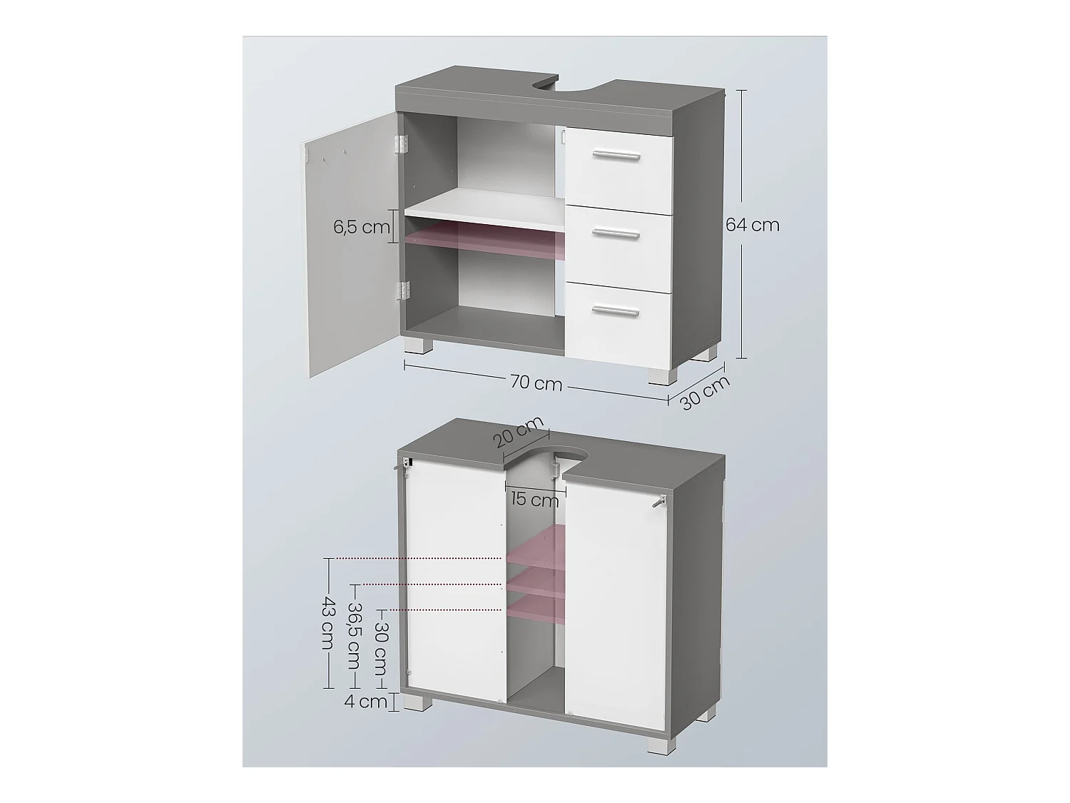 Waschbeckenunterschrank Praia
