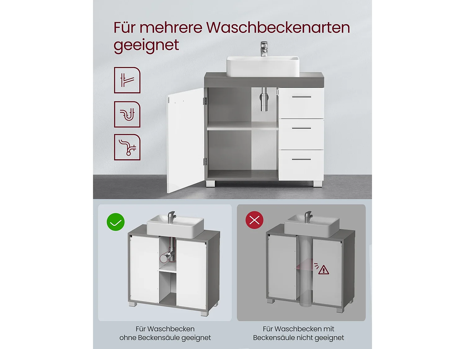 Waschbeckenunterschrank Praia