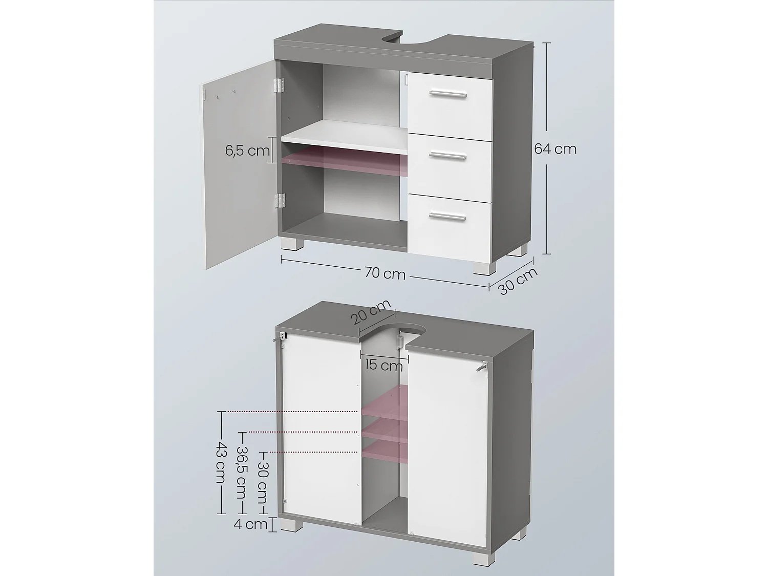 Waschbeckenunterschrank Praia