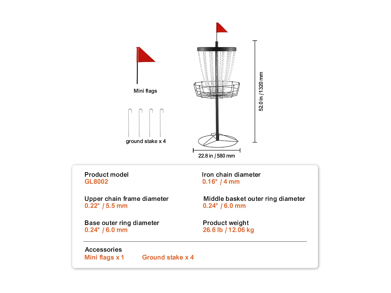 Disc Cestino da Golf SucceBuy con 24 Canali, Bersaglio Portatile in Acciaio per Disc Golf, Cestino per Disc Golf per Uso Interno ed Esterno, Nero