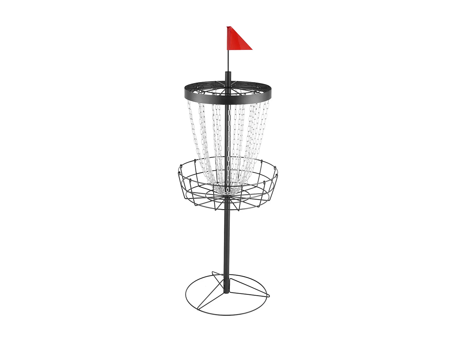 Disc Cestino da Golf SucceBuy con 24 Canali, Bersaglio Portatile in Acciaio per Disc Golf, Cestino per Disc Golf per Uso Interno ed Esterno, Nero
