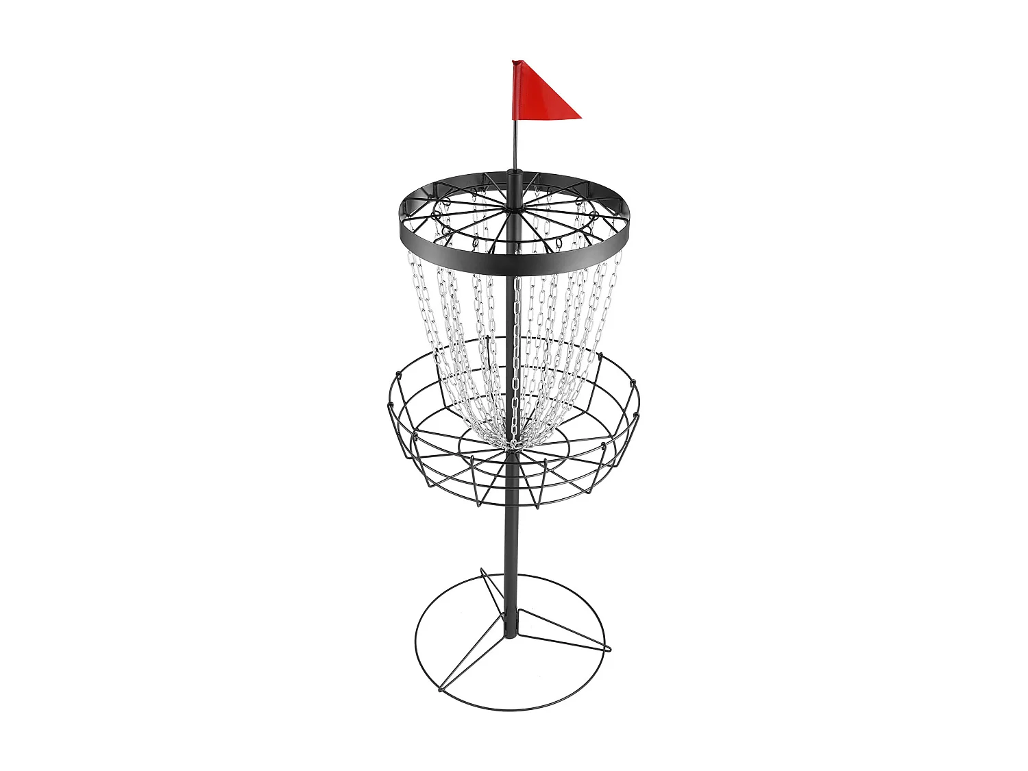 Disc Cestino da Golf SucceBuy con 24 Canali, Bersaglio Portatile in Acciaio per Disc Golf, Cestino per Disc Golf per Uso Interno ed Esterno, Nero