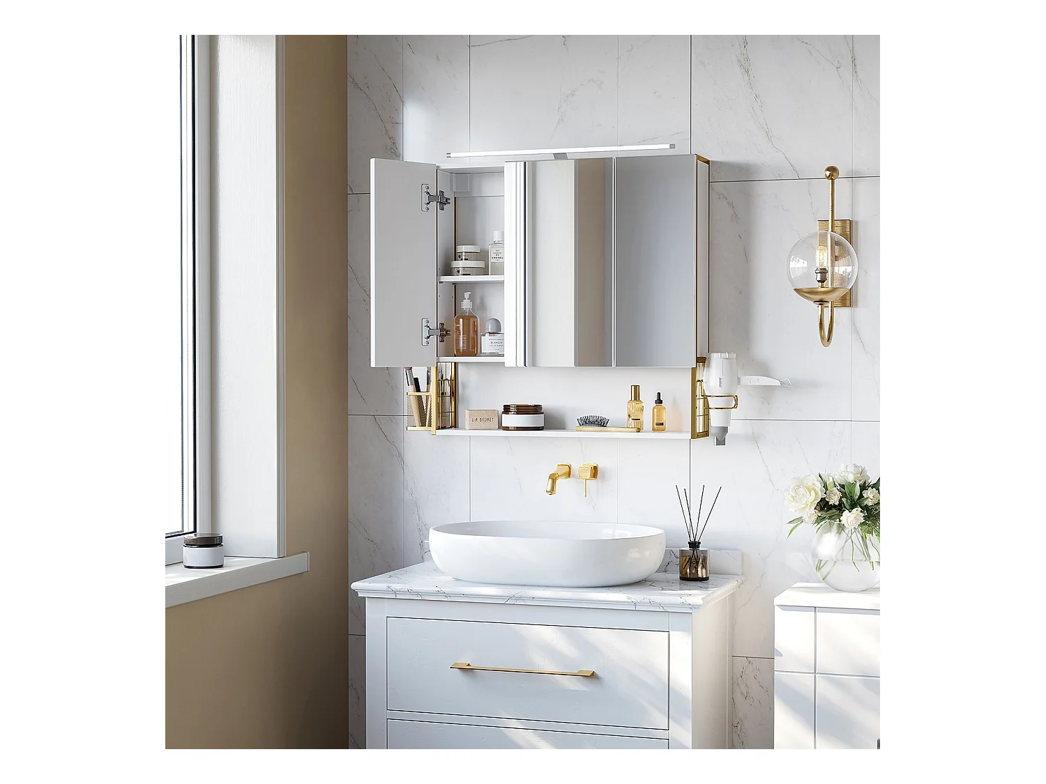 Spiegelschrank Badezimmerschrank Herāt