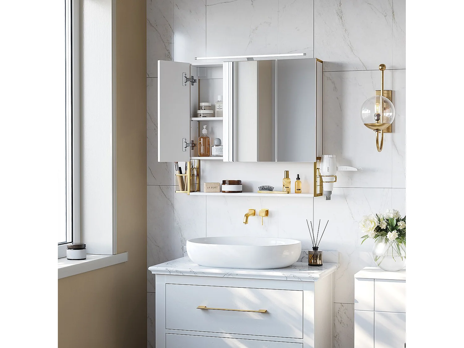 Armoire de toilette avec miroir Herāt