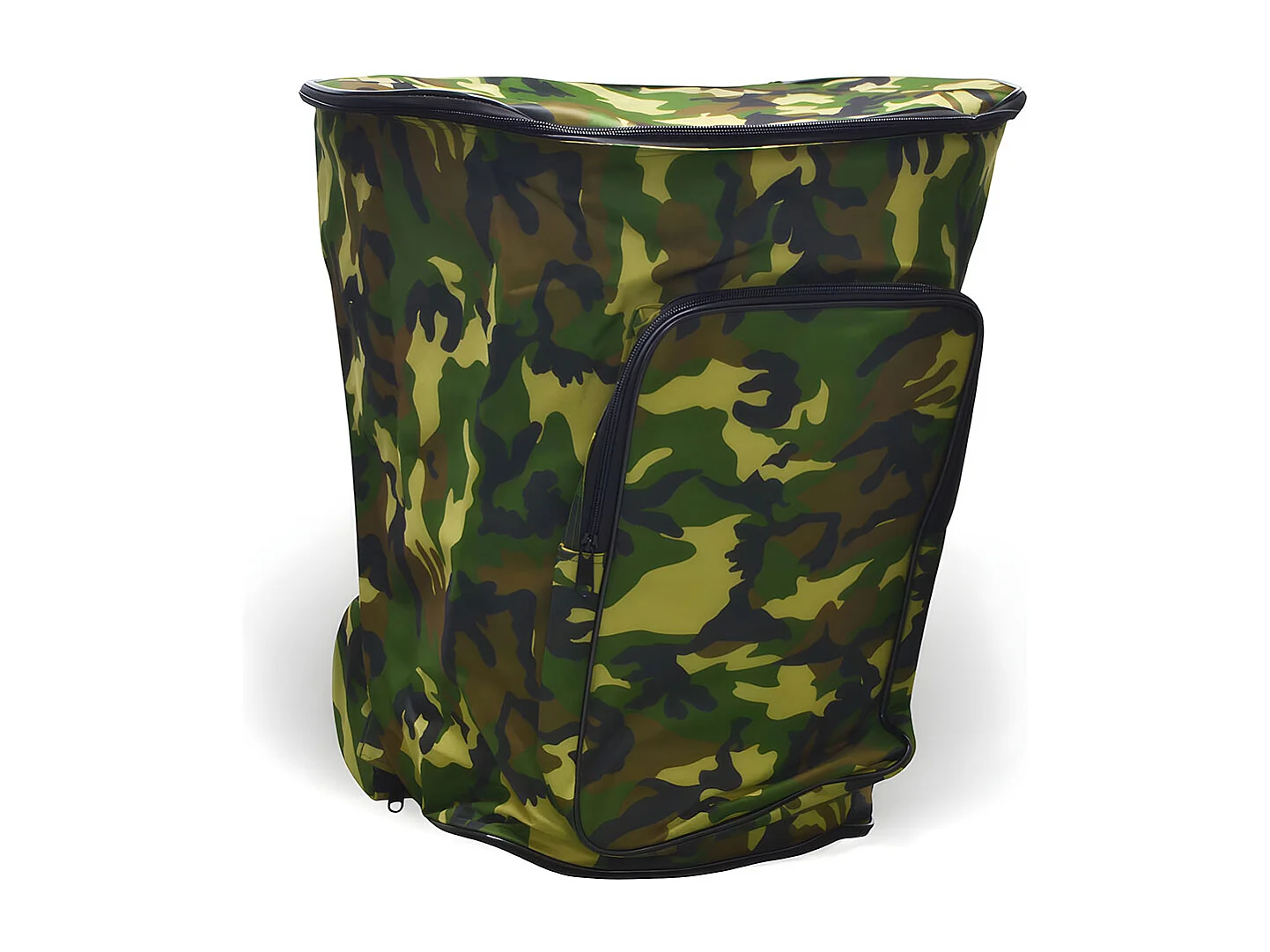 Sac à dos camouflage vert pour champignons avec panier en osier Gerla pour la cueillette des châtaignes