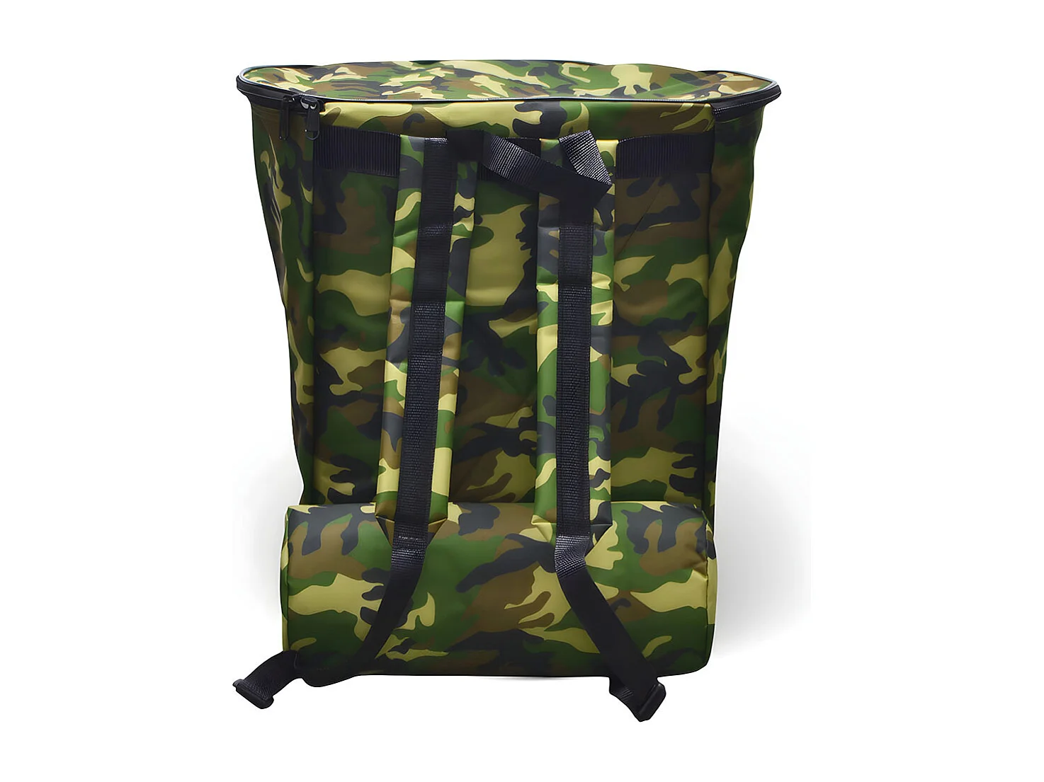 Sac à dos camouflage vert pour champignons avec panier en osier Gerla pour la cueillette des châtaignes