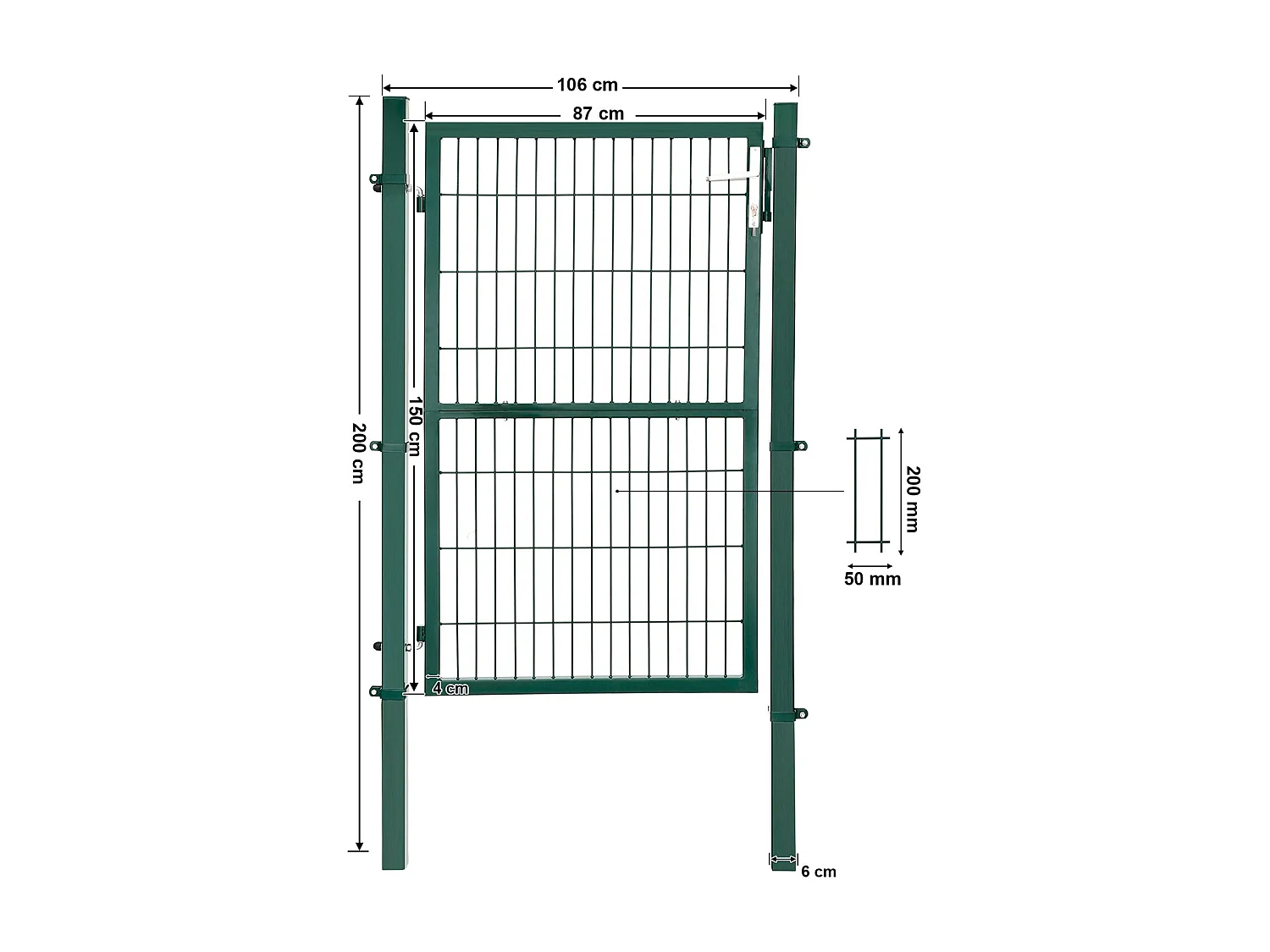 Gartentor mit Schloss