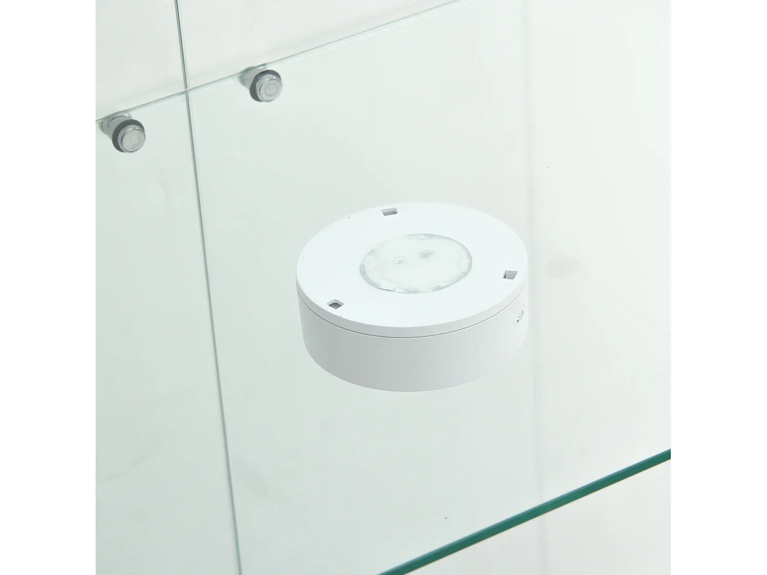 Vitrine en verre sur pied, LED, 2 portes avec serrure, 4 compartiments, pour collections et déco