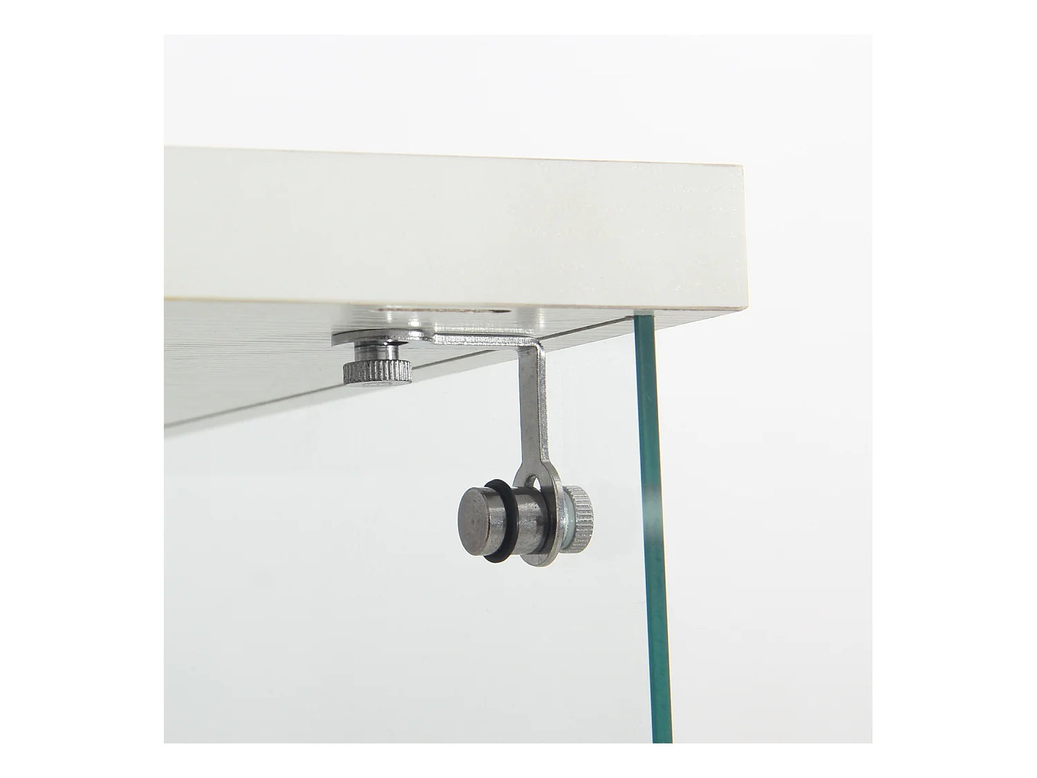 Vitrine en verre 4 étagères, LED, 1 porte, 164x42x36 cm, meuble pour collection, blanc, transparent