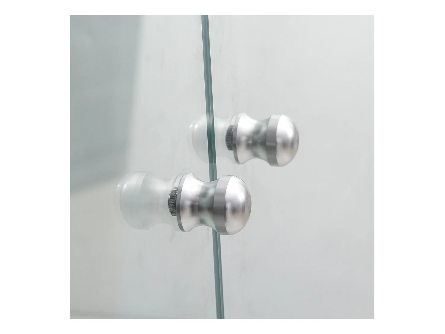 Vitrine en verre avec 4 étagères, vitrine à 2 portes avec lumière et serrure, noir