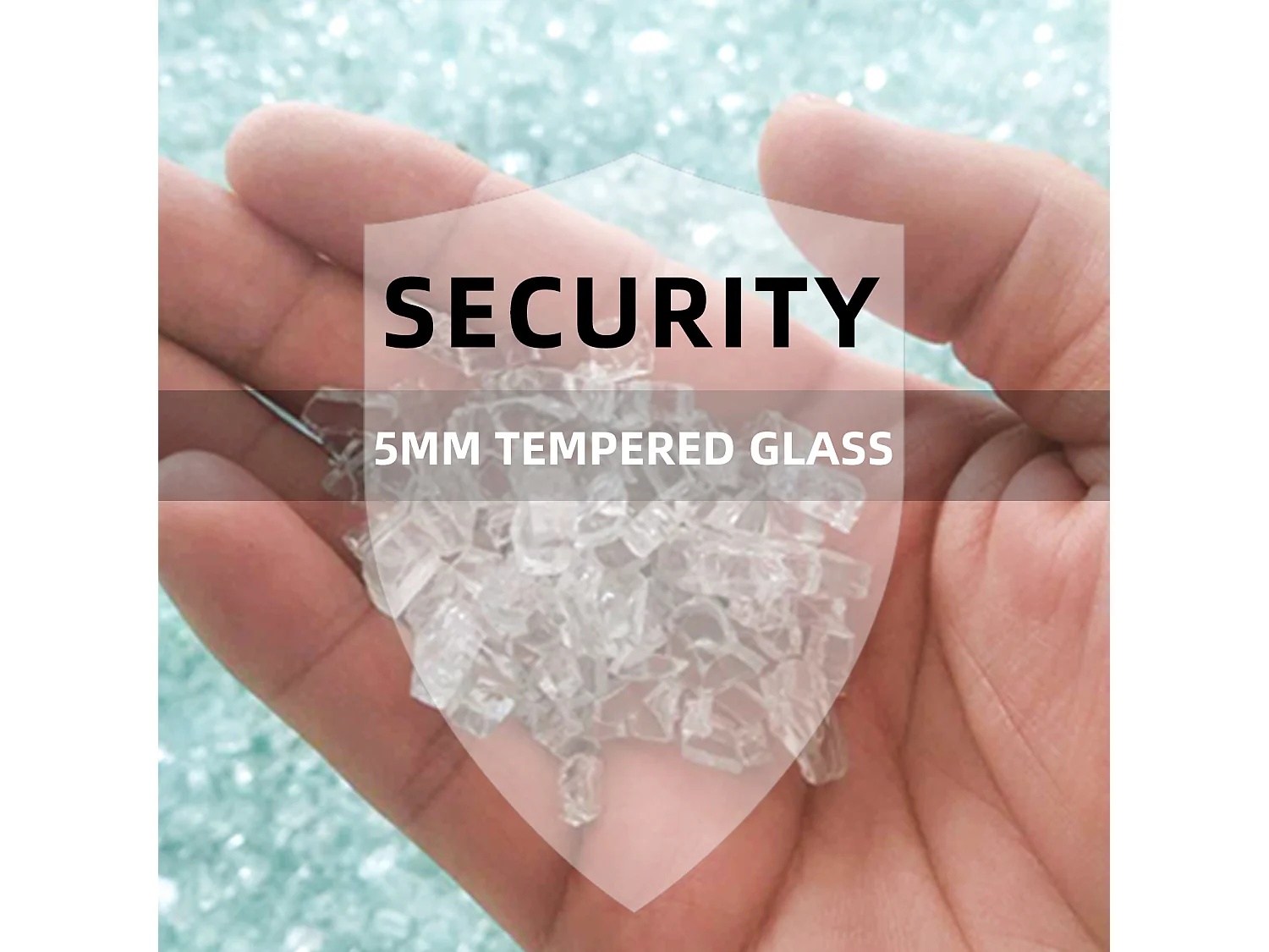 Vitrinekast met 4 legplanken, 2-deurs vitrinekast met verlichting en slot, zwart