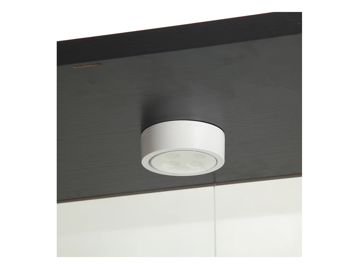 Vitrine en verre sur pied, LED, 2 portes avec serrure, 4 compartiments, pour collections et déco