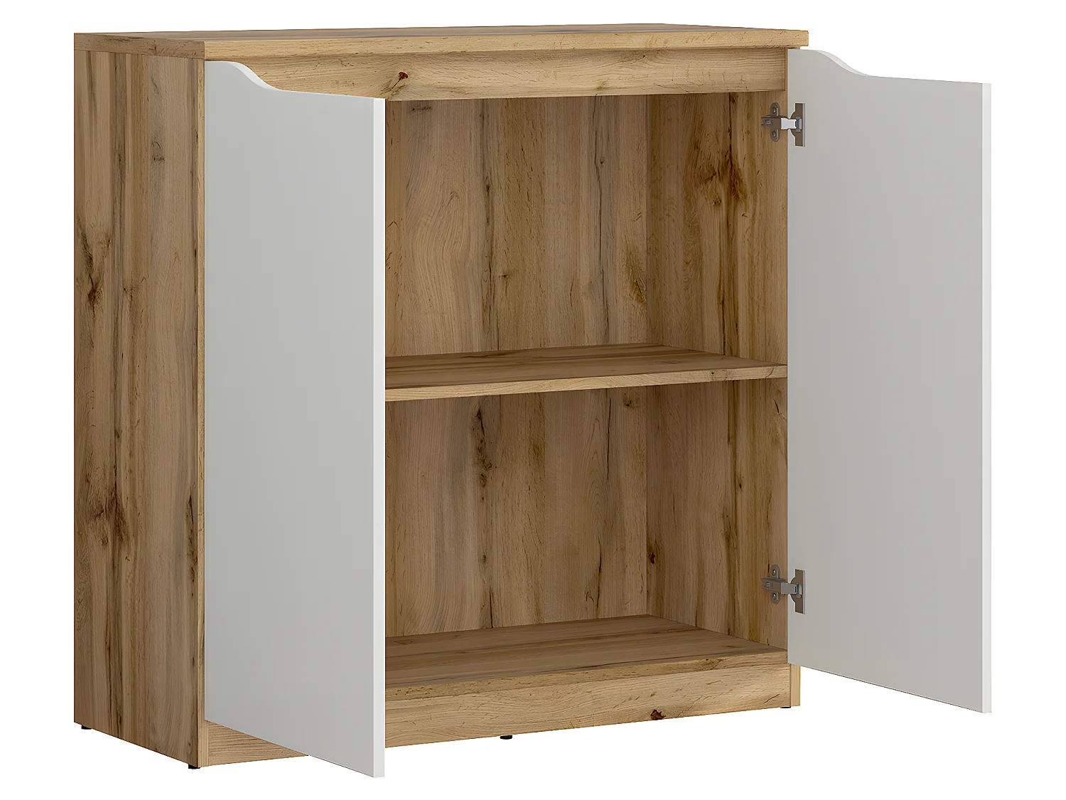 Buffet 2 portes June Blanc et Bois