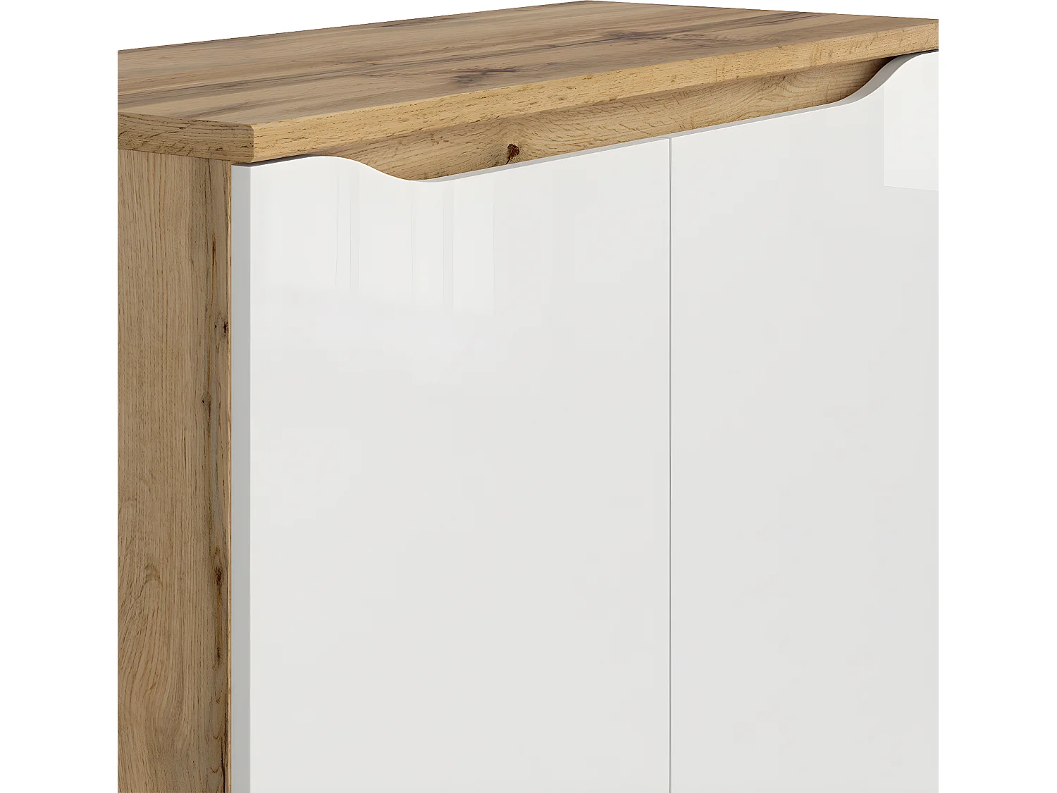 Buffet 2 portes June Blanc et Bois
