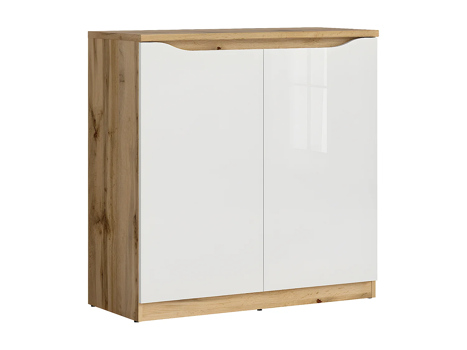 June Wit en Hout 2-deurs dressoir