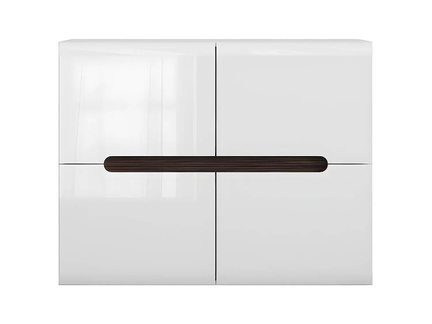 Darrel 4-deurs dressoir Wit laqué en hout