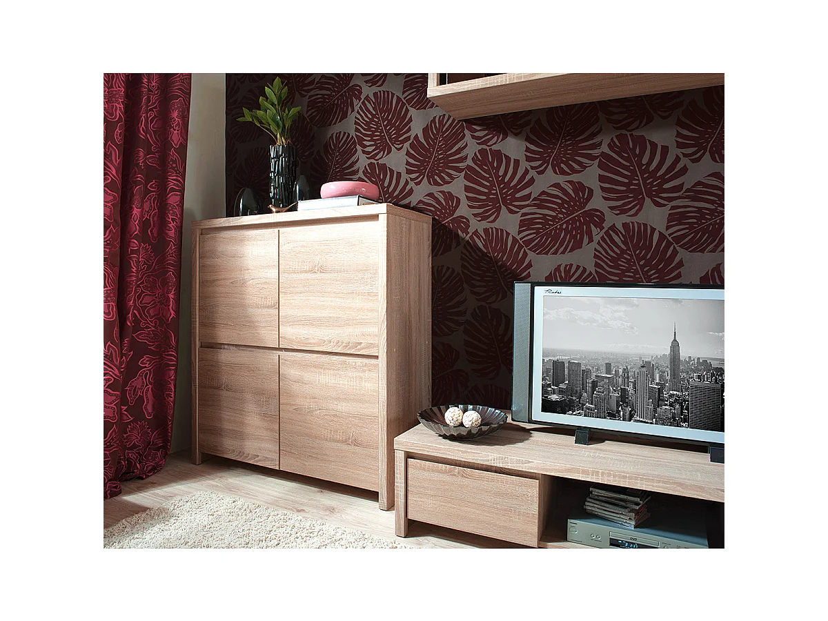 Soren Wood 4-dörrars sideboard