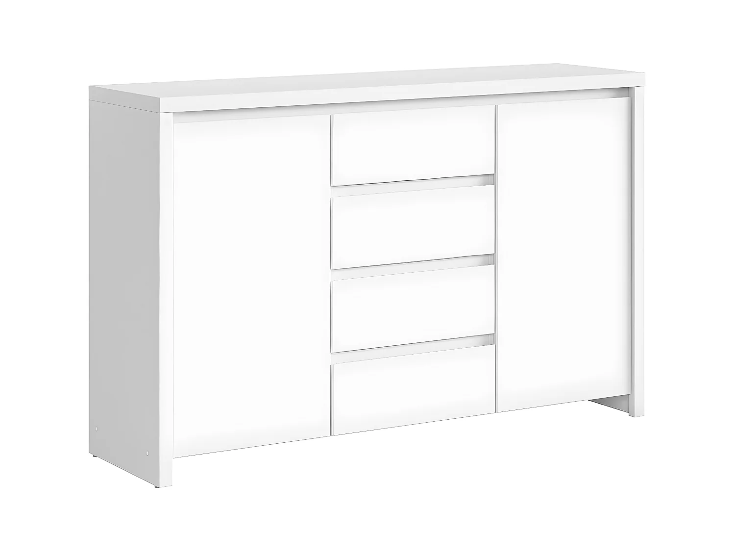 Buffet 2 portes 4 tiroirs Soren Blanc