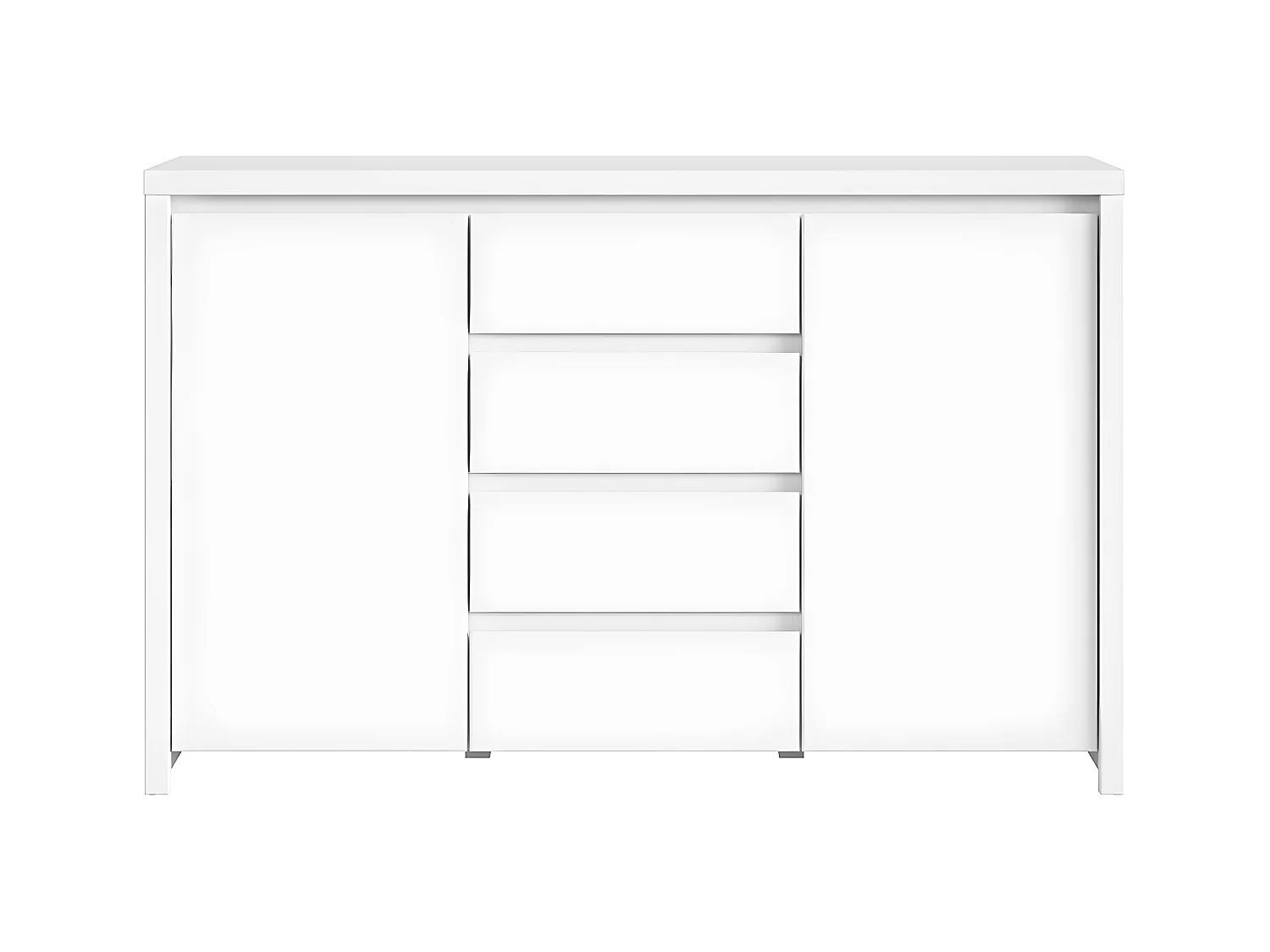 Buffet 2 portes 4 tiroirs Soren Blanc