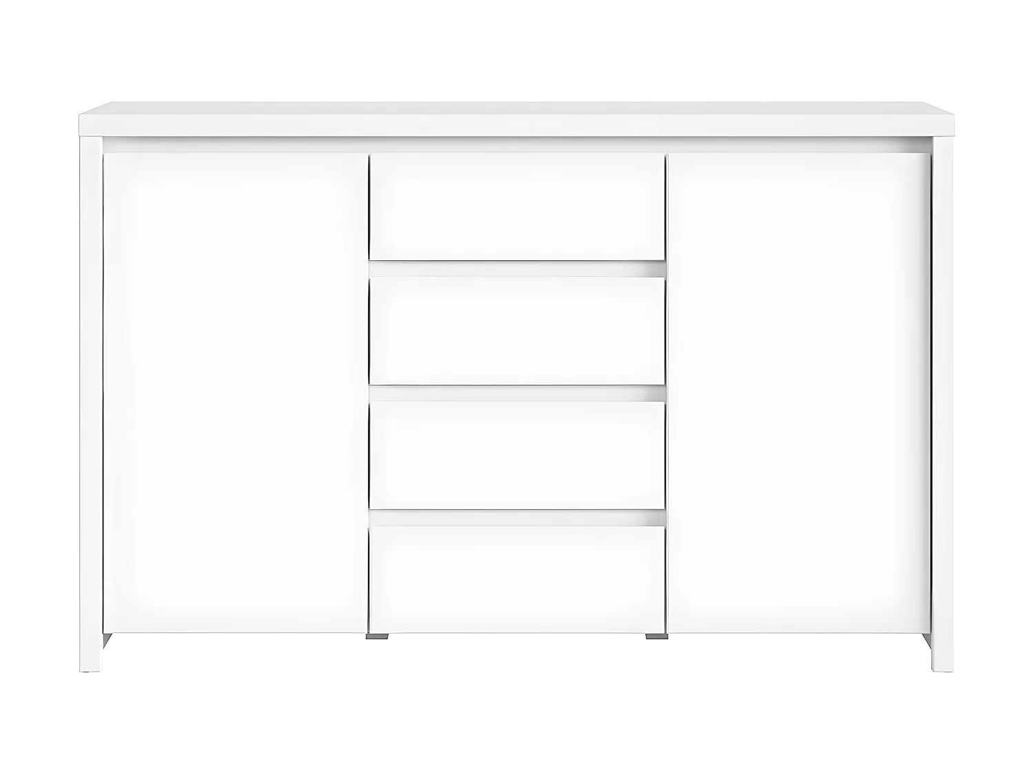 Buffet 2 portes 4 tiroirs Soren Blanc