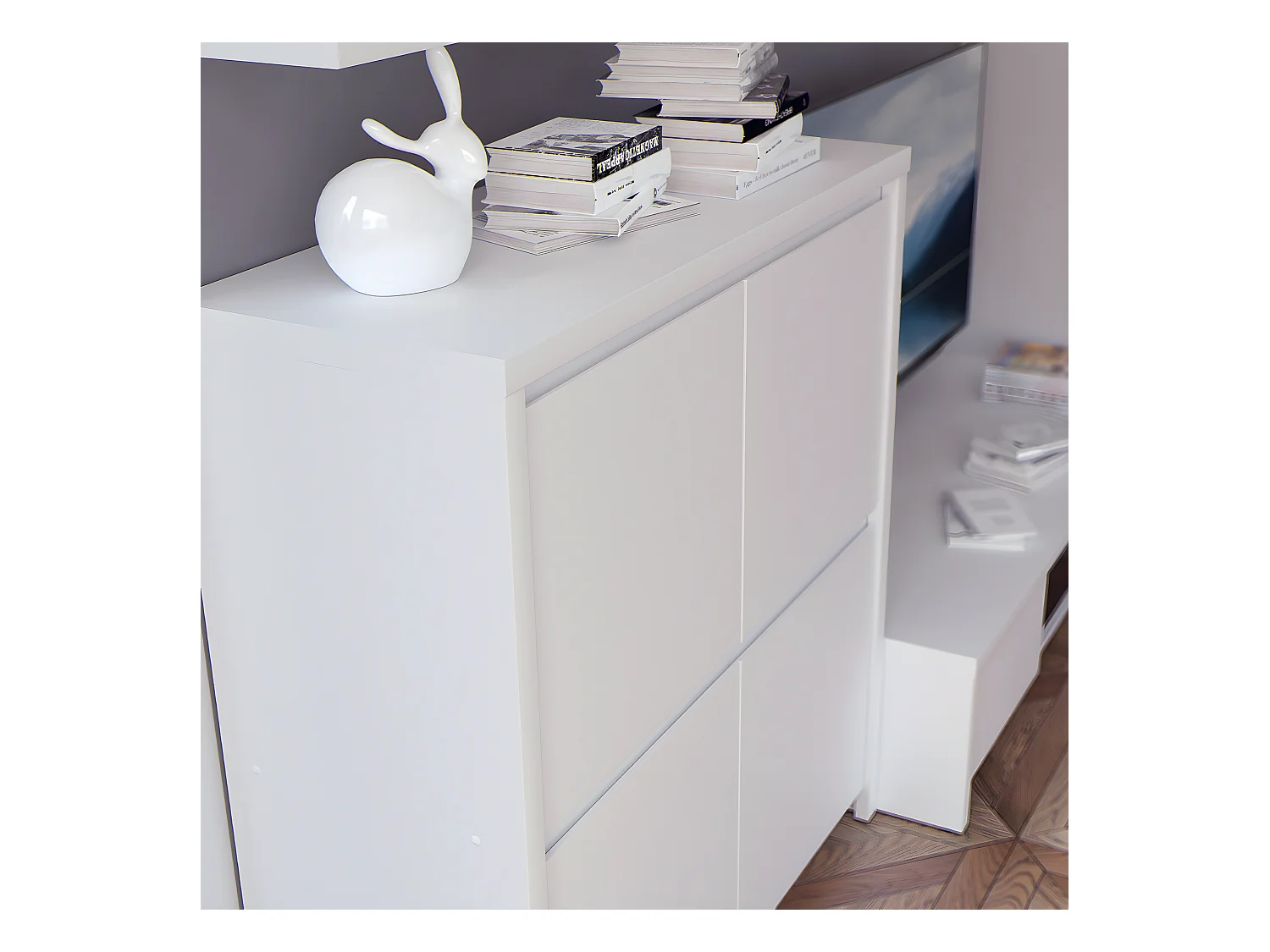 Buffet 4 portes Soren Blanc
