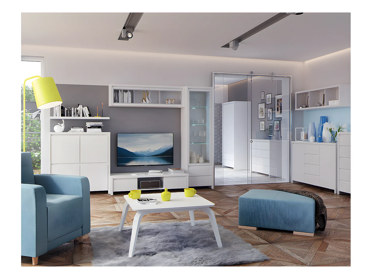 Buffet 4 portes Soren Blanc