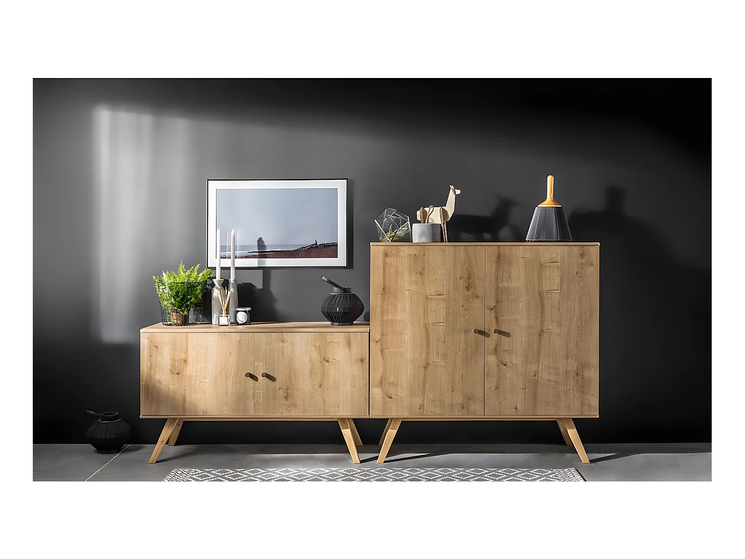 Buffet bas 2 portes Nature Bois