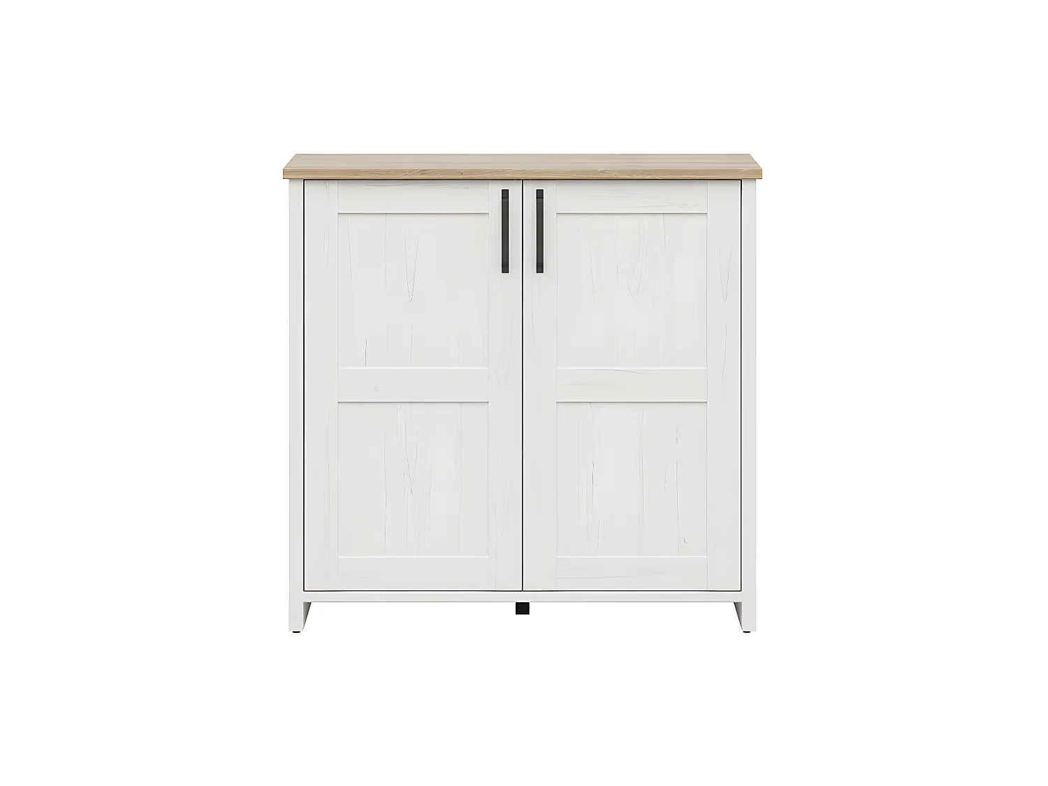 Buffet 2 portes Aksel Blanc et Bois