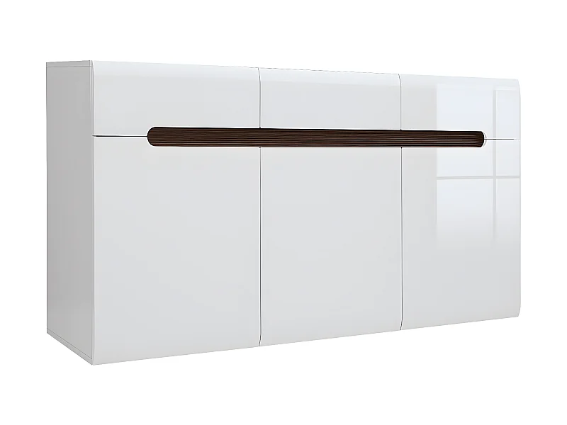 Aparador 3 portas 3 gavetas Darrel branco 84cm