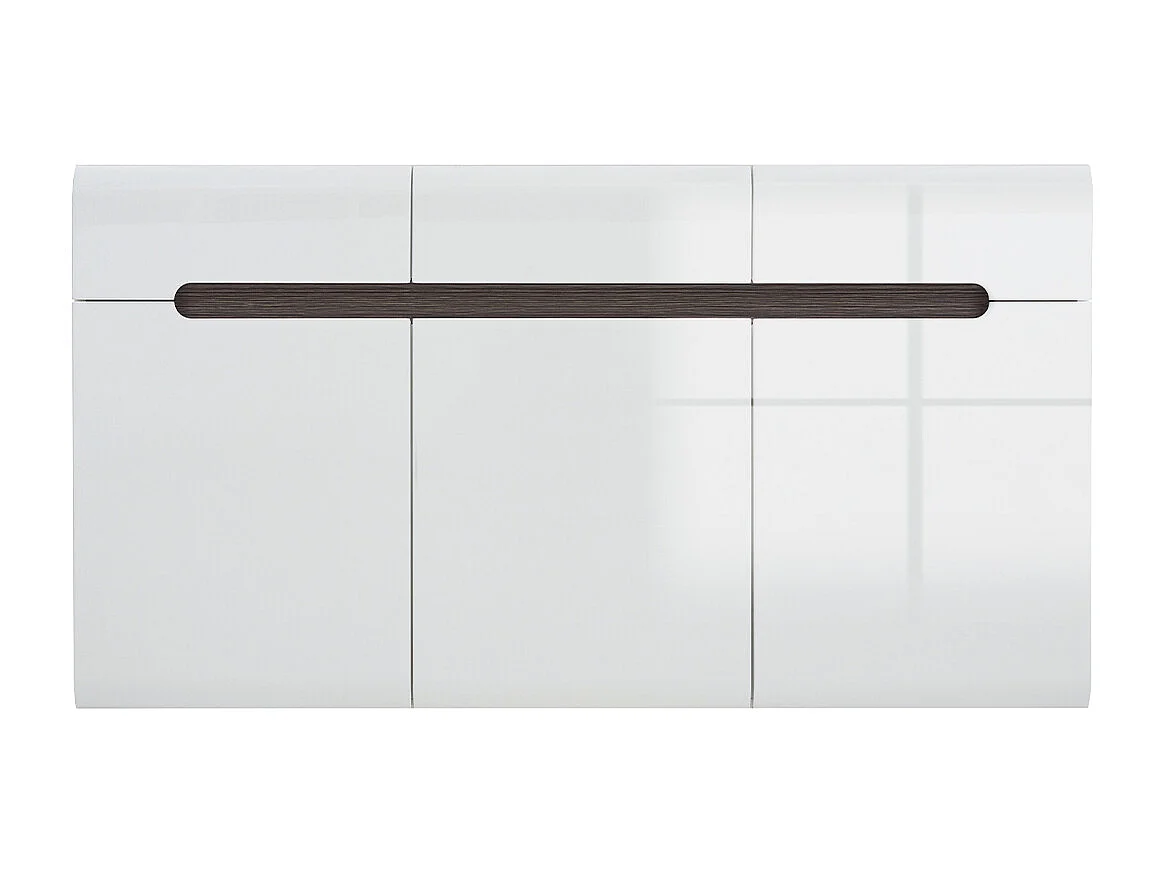 Buffet 3 ante 3 cassetti Darrel bianco 84cm