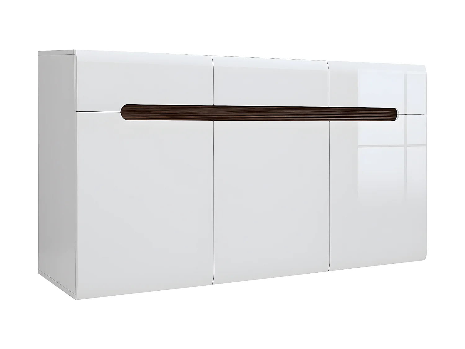 Aparador 3 portas 3 gavetas Darrel branco 84cm