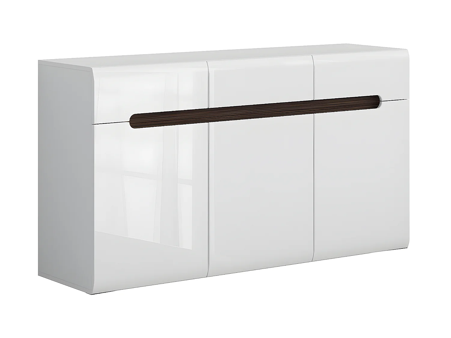 Aparador 3 portas 3 gavetas Darrel branco 84cm