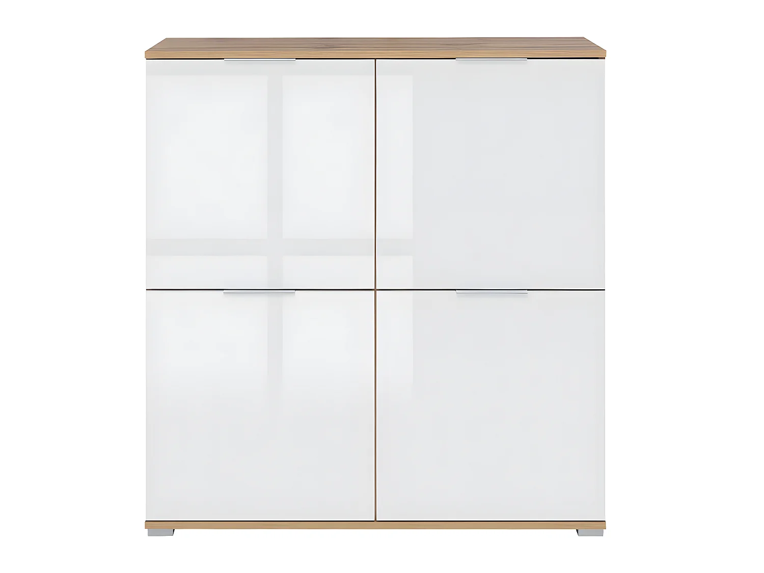 Buffet 4 portes Selma Blanc et Bois