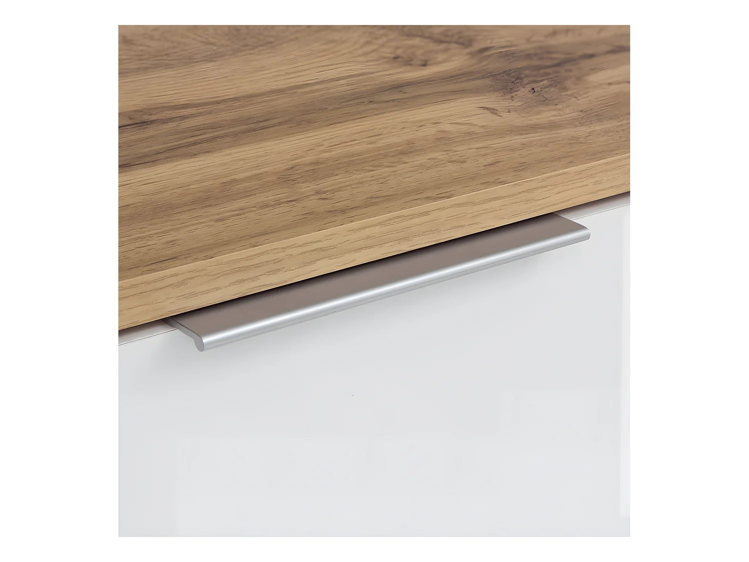 Buffet 4 portes Selma Blanc et Bois