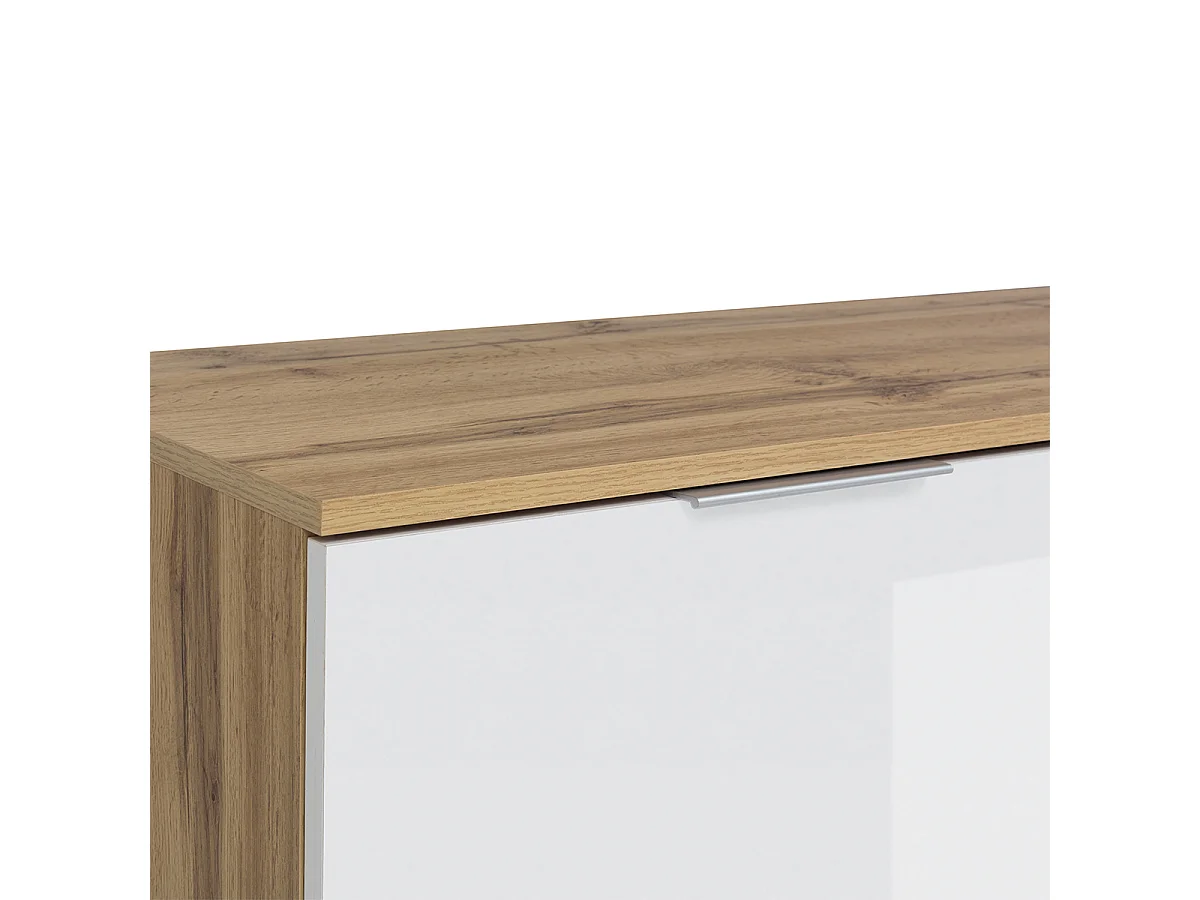 Selma Wit en Hout 4-deurs dressoir