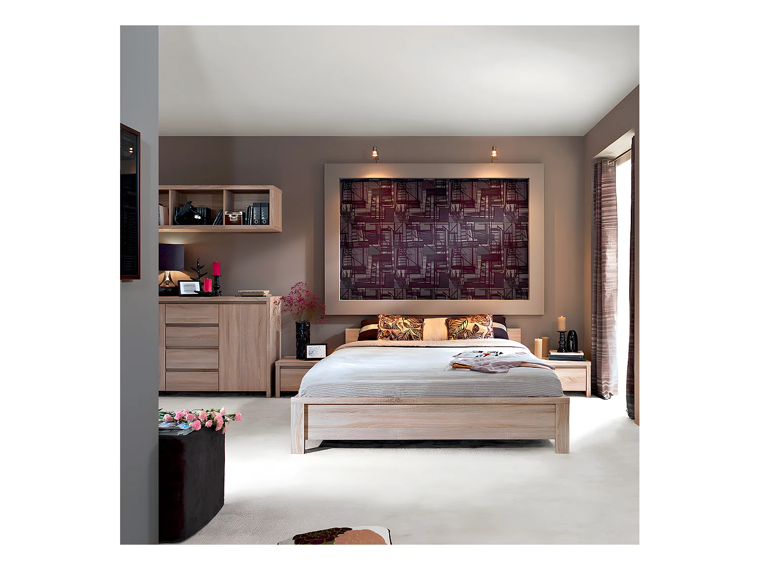 Buffet 2 portes 4 tiroirs Soren Bois