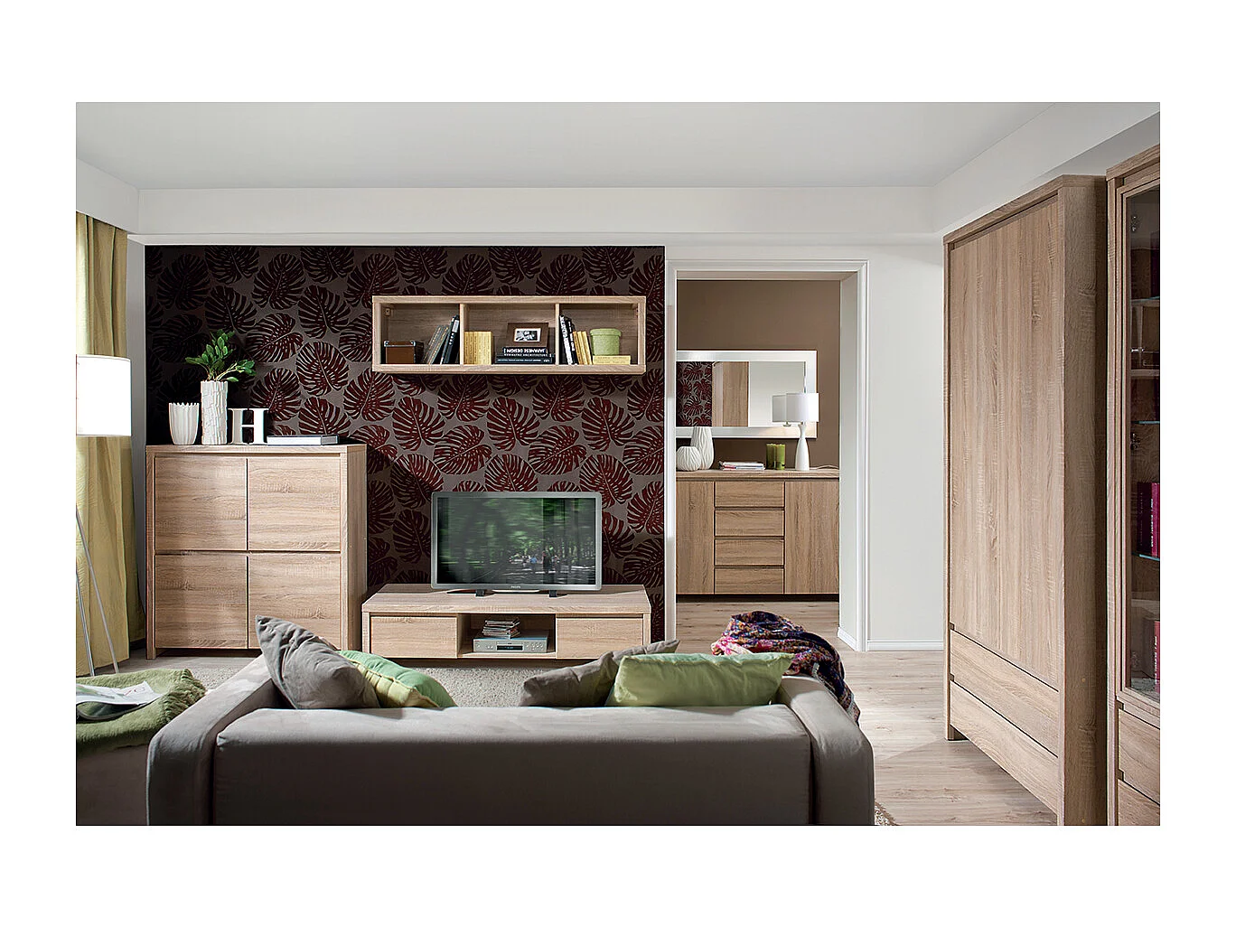 Soren Wood 2-dörrars sideboard med 4 lådor
